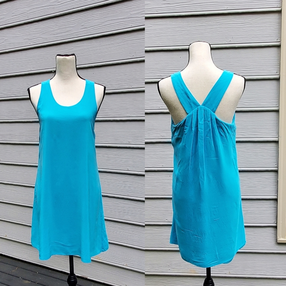 Cynthia Rowley Sleeveless Racerback Silk Dress